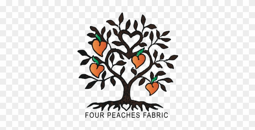 All About Four Peaches Fabric - Easy Tree Of Life Drawing #1296654