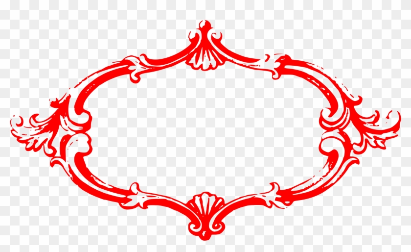 Fancy Red Background With Elegant Curving Border Layer,fancy - Fancy Border Frame Clipart #1296745