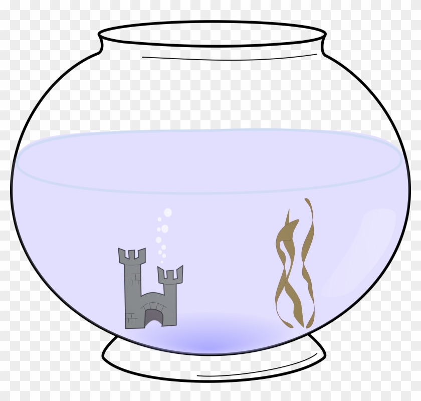 Fish Bowl Clip Art Black And White - Vase #1296829