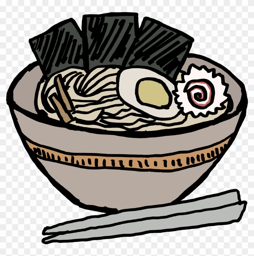 Ramen Bowl Nori Vector Clipart Image - Ramen Bowl With Nori #1296842