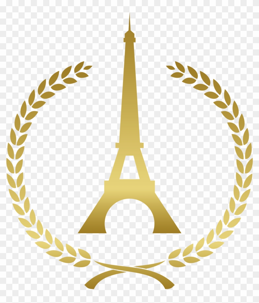 Set In Paris Set In Paris - Laurel Wreath Clip Art #1296847