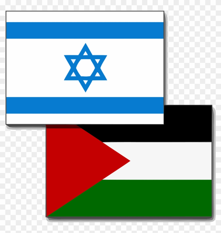 File - Israel-palestine Flags - Svg - Israel And Palestine Flag #1296974