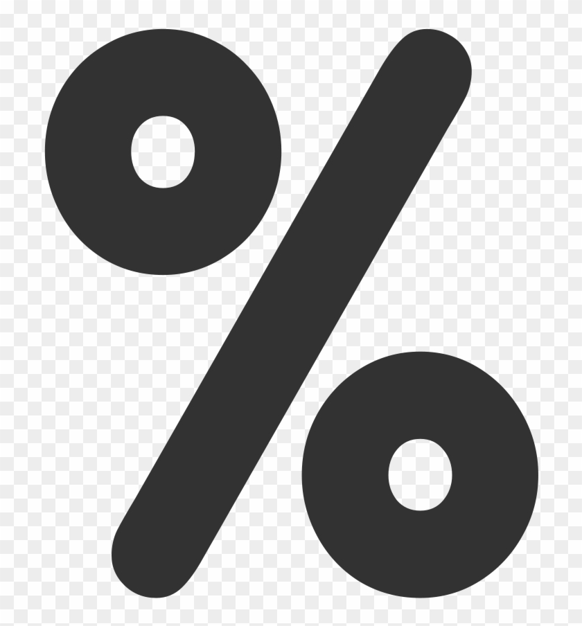 Percent Symbol Clip Art - Percentage Png Icon Black #1297018