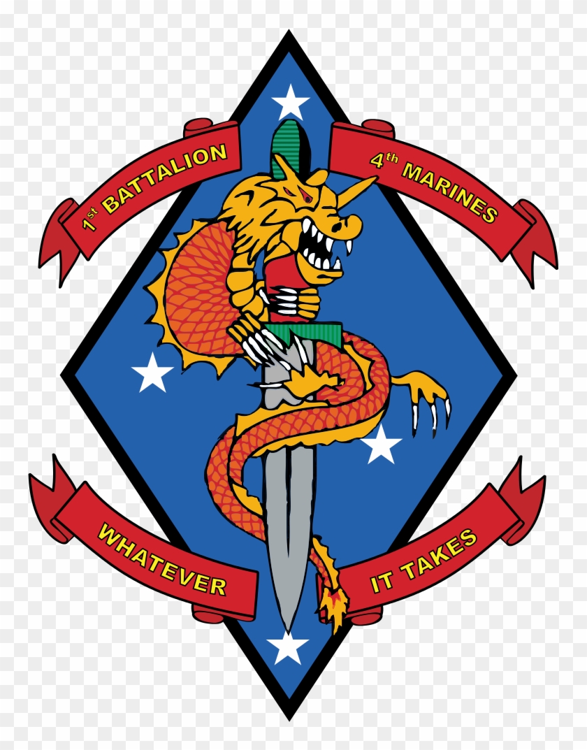 File - 1bn-4thmar Logo - Svg - 1st Battalion 4th Marines #1297154