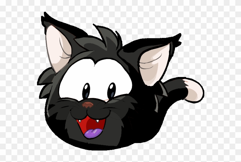 Black Cat Puffle - Gato Negro Png #1297176