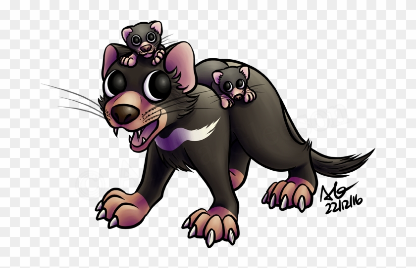 Tasmanian Devil Family By Scurvysimon - Drawing - Free Transparent PNG  Clipart Images Download