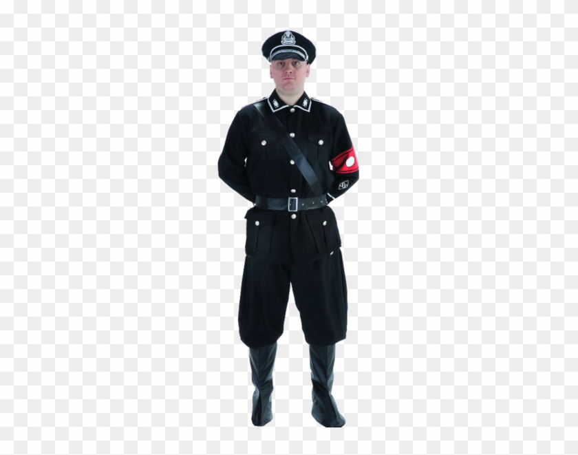 Adult German Gestapo Officer Costume - Ss Uniform Fancy Dress #1297280