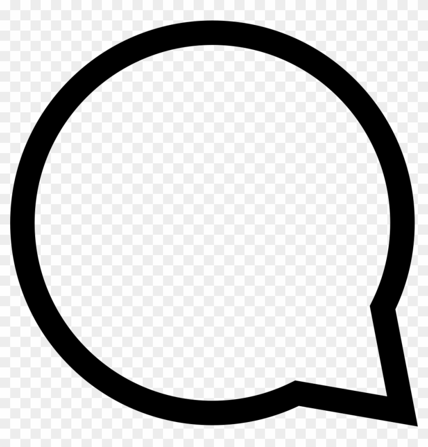 Speech Bubble Outline - Circle #1297368