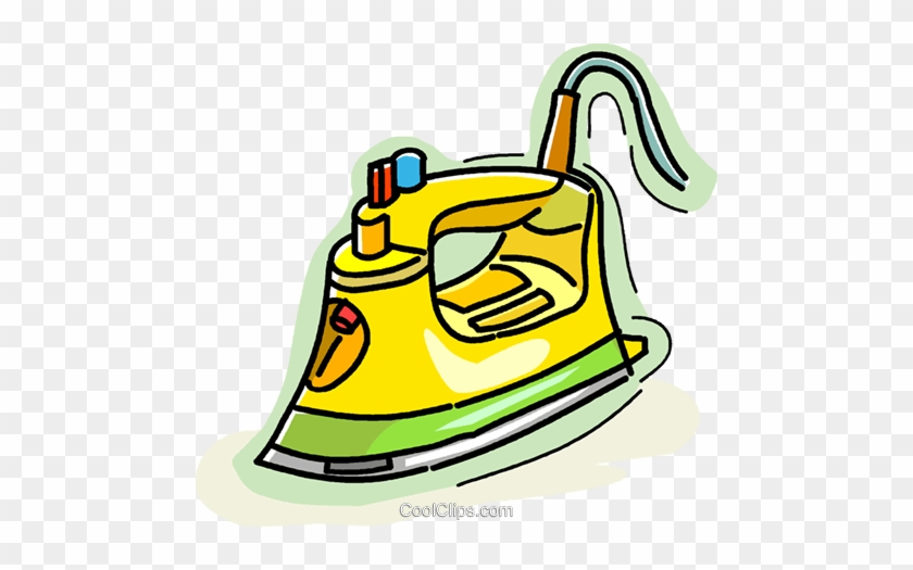 Electric Iron Royalty Free Vector Clip Art Illustration - Things That Are Hot #1297490