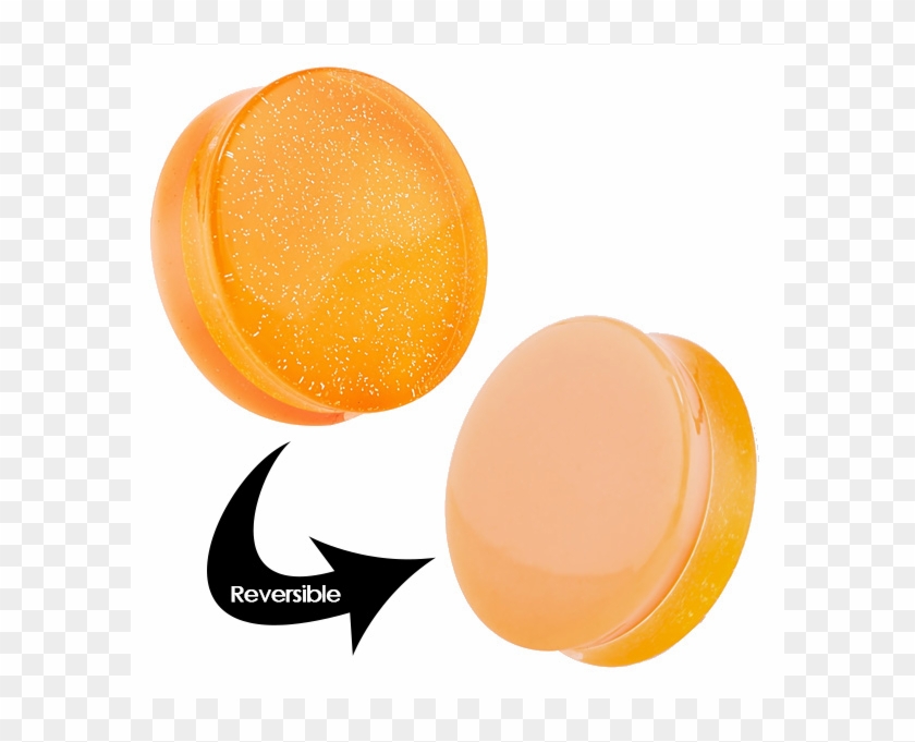 Freshtrends Orange Reversible Acrylic Glitter Double - Circle #1297592
