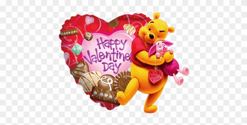 Valentines Day E-cards Gif Animations Free Download - Red Winnie The Pooh Colouring Book - Winnie #1297677