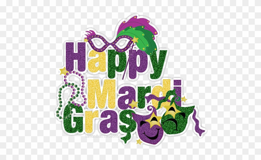 Happy Mardi Gras Sparkle Masks Glitter - Mardi Gras Open House #1297707