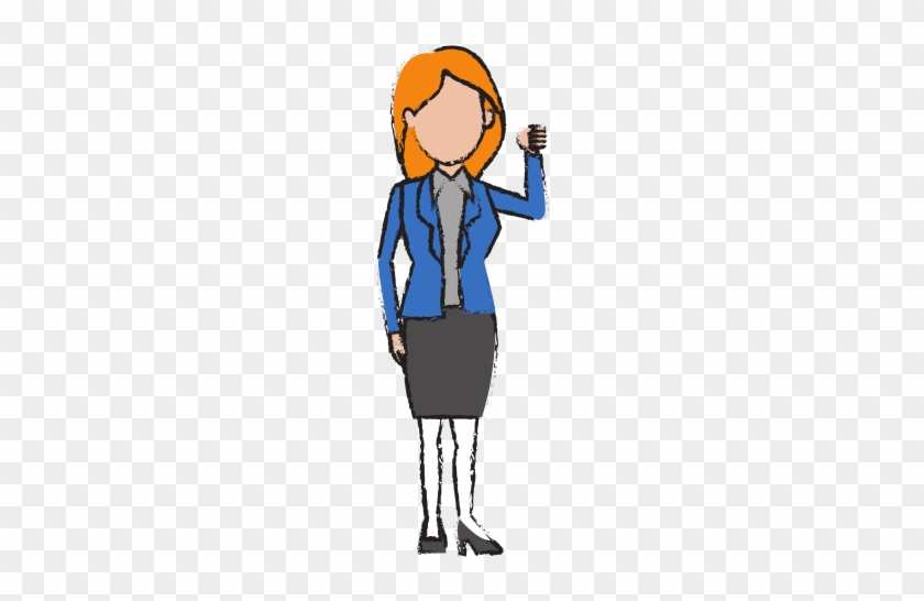 Business Woman Politician Character Standing - Vector Graphics #1298026