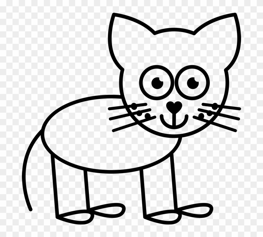 Cat Clip Art Black And White Clipart Panda Free Images - Dog Stick Figure #1298311