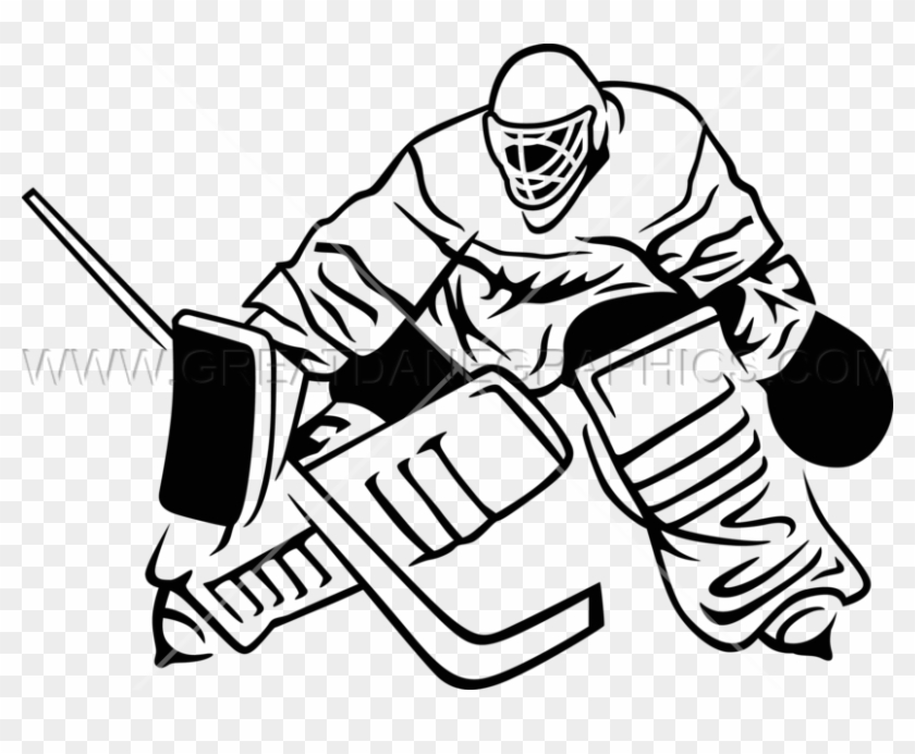 Hockey Clipart Sketch - Ice Hockey Goalie Clipart #1298328