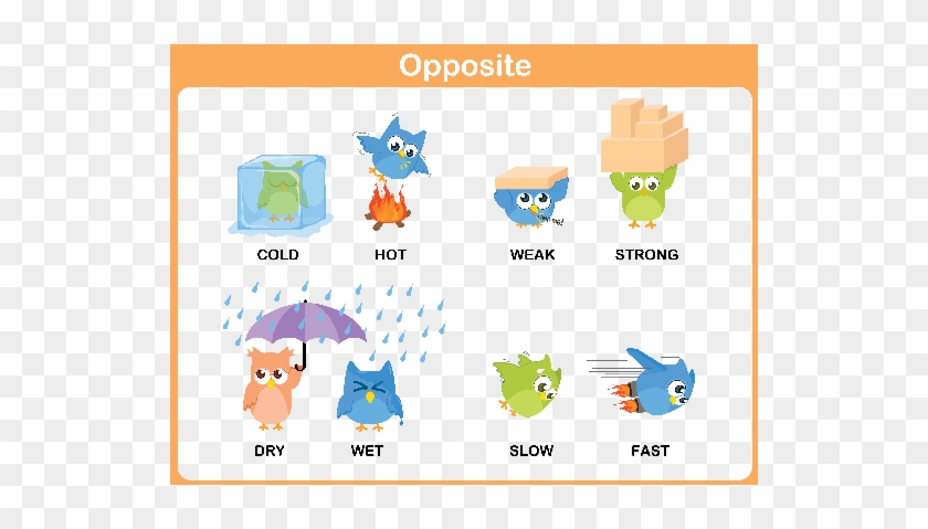Word For Preschool - Opposite Clipart #1298465