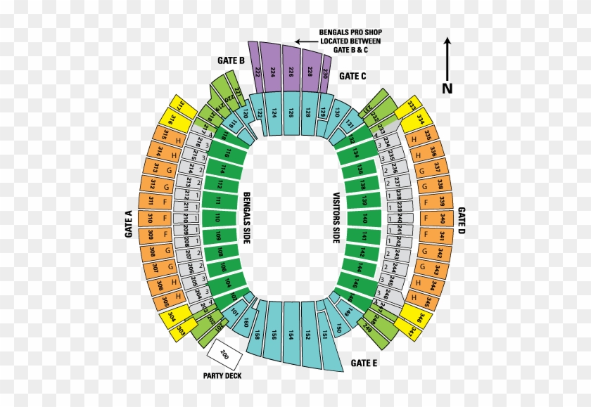 Paul Brown Stadium Cincinnati Tickets Schedule Seating - Paul Brown Stadium Seating Chart #1298534