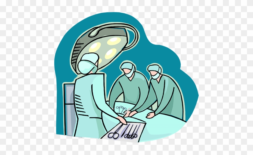 Performing Surgery Royalty Free Vector Clip Art Illustration - Surgical Clip Art #1298566