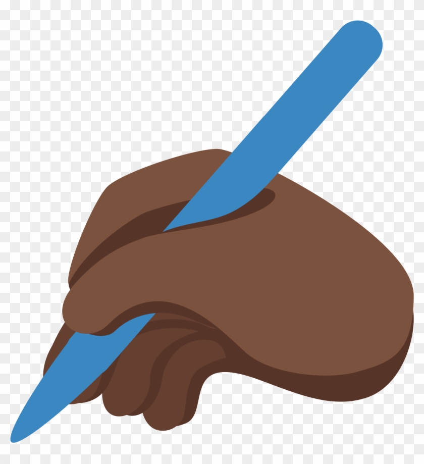 Writing Hand Sticker By Twitterverified Account - Black Writing Hand Emoji #1298686