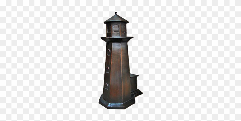 Bronze Lighthouse With Small Porch Attached - Lighthouse #1299546