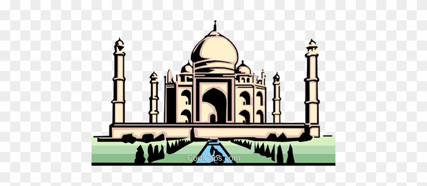 Taj Mahal Royalty Free Vector Clip Art Illustration - Clip Art Taj Mahal #1299618