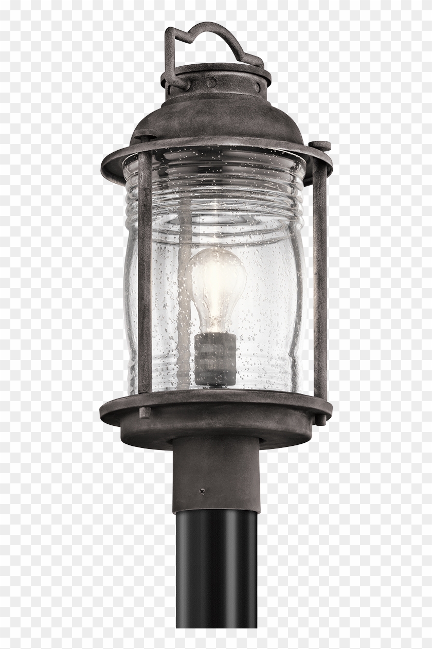 Full Size Of Post Lights - Kichler Weathered Zinc Ashland Bay Outdoor Post Light #1299668