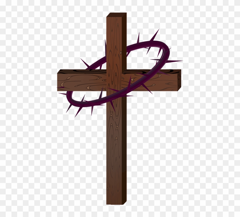 Lent Clipart Cross Free Image On Pixabay - Cruz Con Corona De Espinas Png #1299700