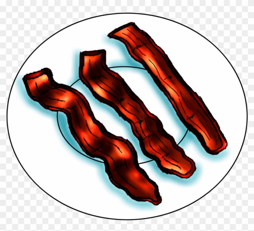 Roast Clipart Entree - Bacon On A Plate Clipart #1299755