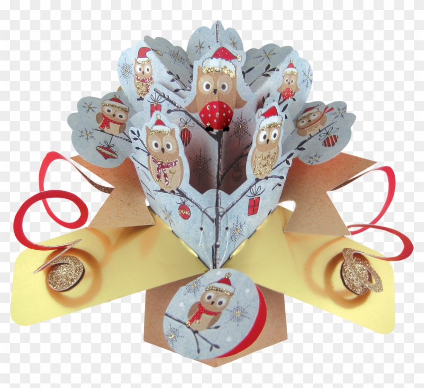 Christmas Pop Up Card With Festive Owls #1299978