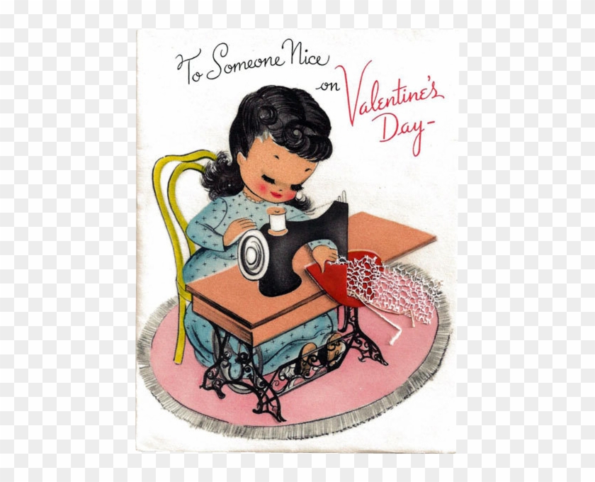 Sewing Valentinesday Cards - Cartoon #1299983
