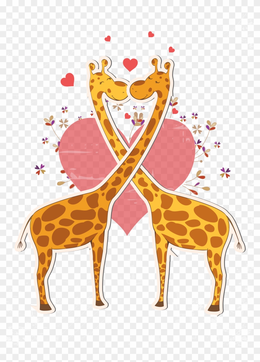Valentines Day Northern Giraffe Greeting Card Gift - Love Giraffes Shower Curtain #1299999