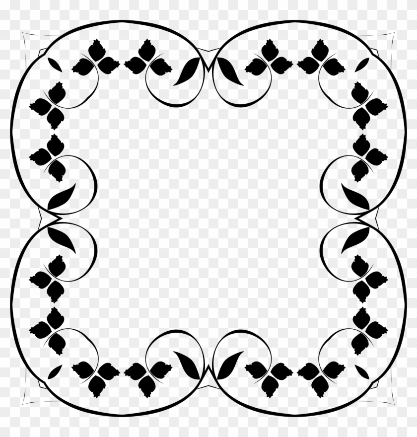 Flourish Clipart Black Leave - Circle #1300022