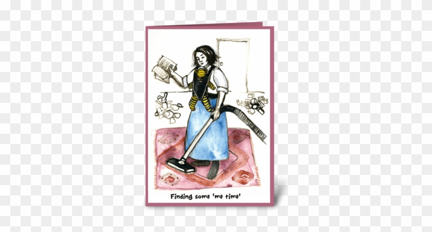 Mother's Day 'me Time' Greeting Card - Cartoon #1300031