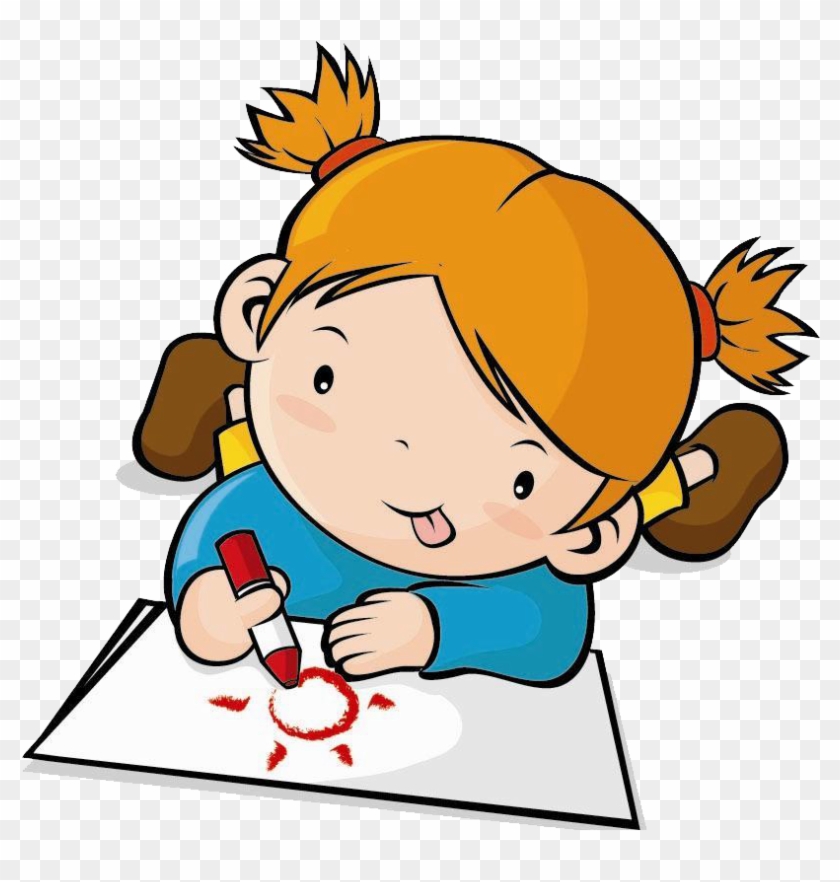 Childrens Drawing Clip Art - Kid Draw Clipart #1300060