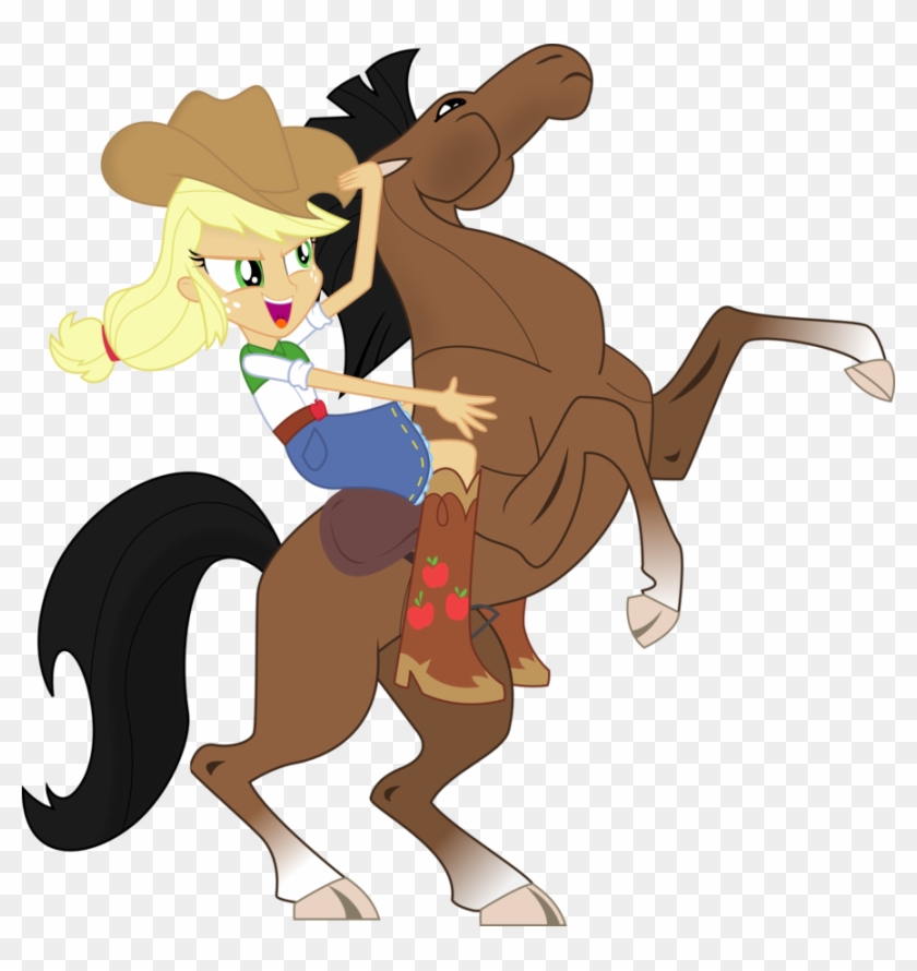 Applejack Riding The Wondercolt By Theshadowstone - Horse Pony Equestria Girls #1300085