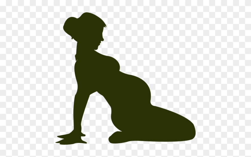 Pregnant Woman Sitting Silhouette - Embarazadas Sentadas Dibujos Animados #1300098