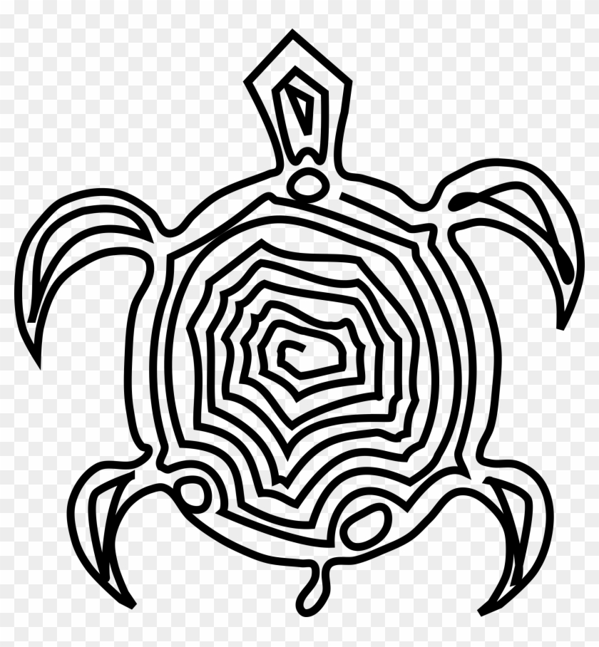 Hawaii Sea Turtle Clip Art - Polynesian Tribal Turtle Drawings #1300119