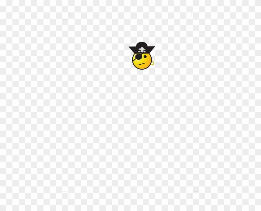 Bumper Sticker Clear Smiley Face Pirate #1300164