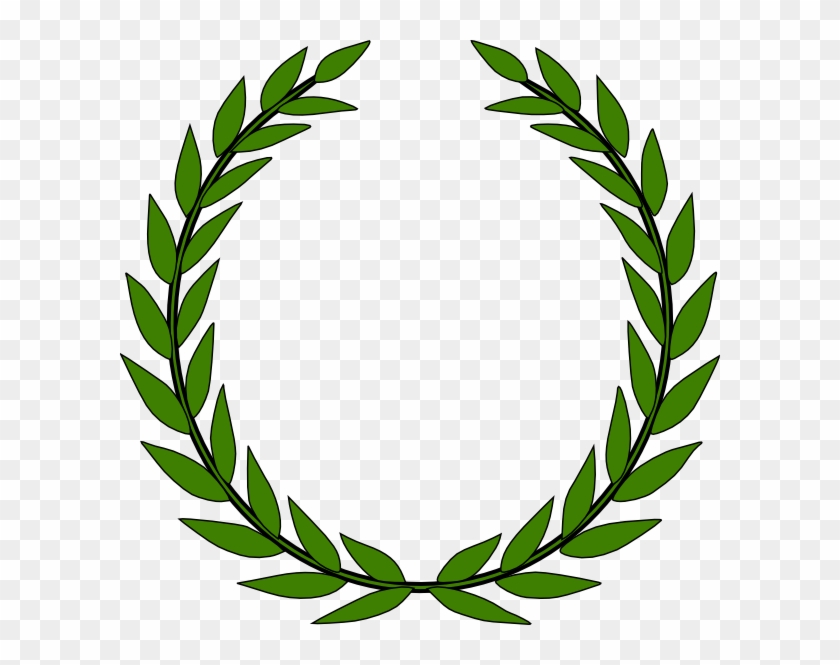 Green Olive Branch Cd Clip Art At Clker - Laurel Wreath #1300165