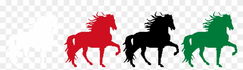 Apocalyptic Clipart Horses - White Red Black Green Horses #1300335