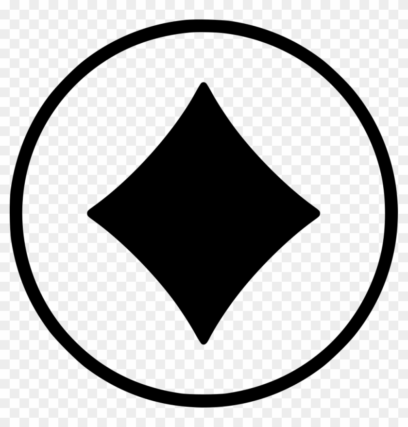 Card Diamond Poker Casino Playing Gamble Blackjack - Number 9 In Circle #1300463
