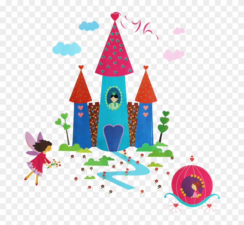 Cartoon Wall Child Sticker - Castelos De Fadas Desenho #1300513