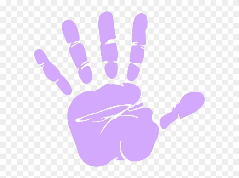 Preschool Hands Cliparts - Light Blue Hand Print #1300699