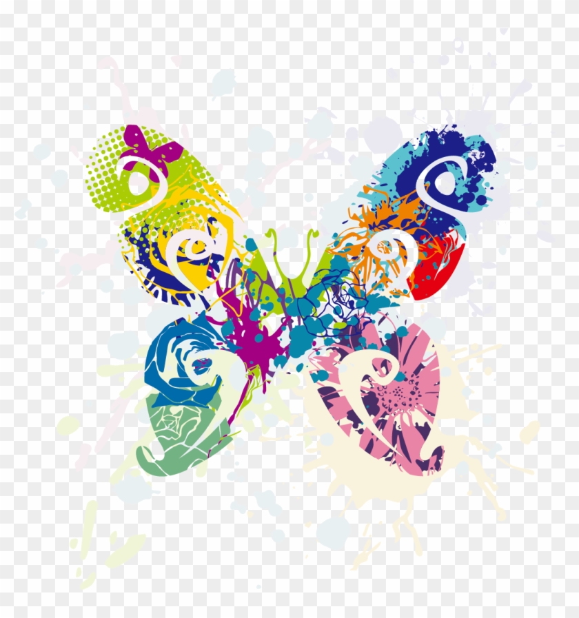 Butterfly Abstract Clip Art - Butterfly Cover Photos Facebook #1300725