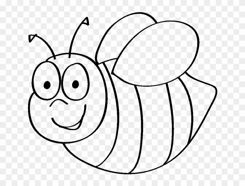 Bee Clipart Outline - Bumble Bee Coloring Page #1300945