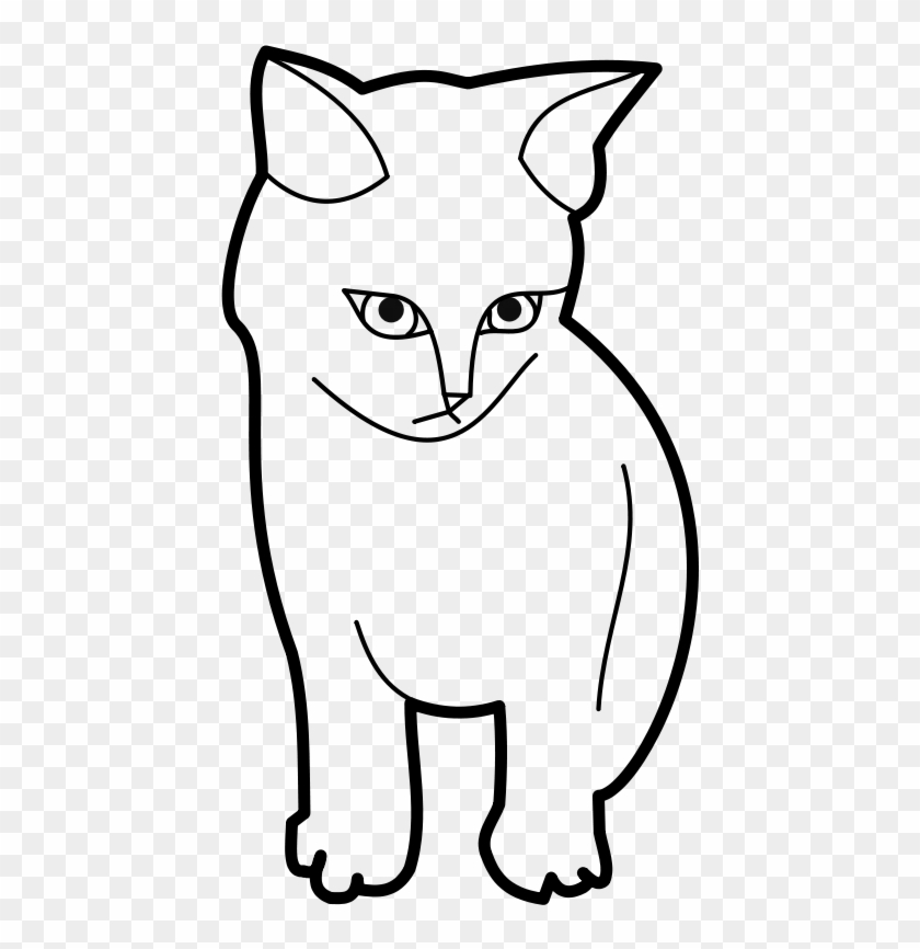 Similar Clip Art - Black And White Cat #1301049