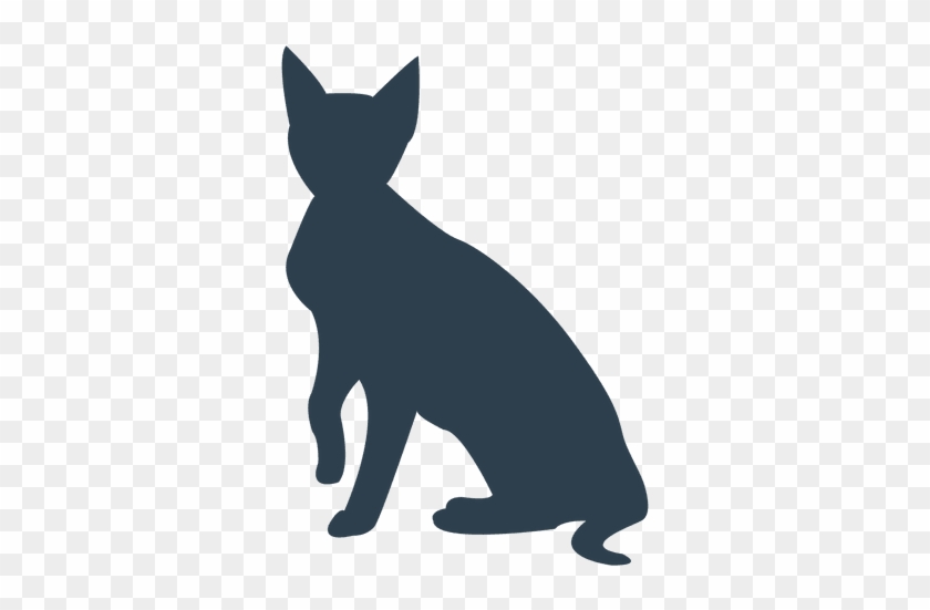 Siamesse Cat Sitting Silhouette - Cat #1301054