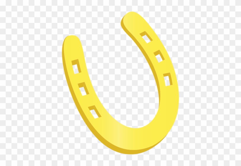 Yellow Horseshoe Vector Image - Gold Horseshoe Clipart #1301297