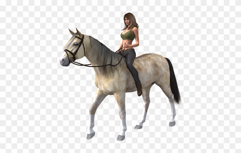 Woman, Horse, Ride, Equestrian, Cheerful, Horsewoman - Woman On Horse Png #1301337
