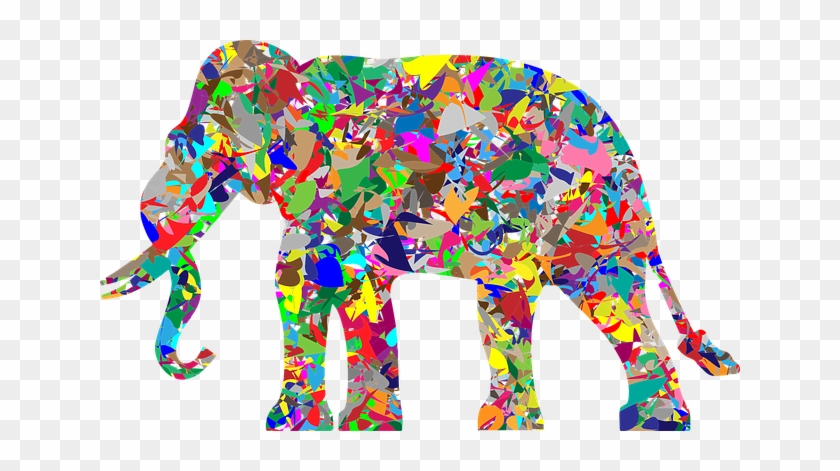 Elephant Pachyderm Animal Africa Asia Mammal Shiny - Modern Art Elephant #1301570